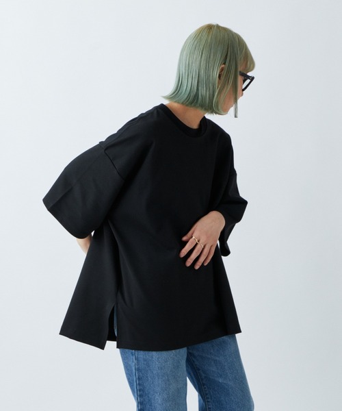 CIAOPANIC TYPY(チャオパニックティピー)の「【WEB限定】ポンチハイカウントサイドスリットビッグシルエットTee(Tシャツ/カットソー・メンズ・ホワイト/ライトグレー/ブラック/ブルー/グリーン系その他/ロイヤルブルー/ベージュ/チャコールグレー・MEDIUM/LARGE/X-LARGE)」の20枚目の写真