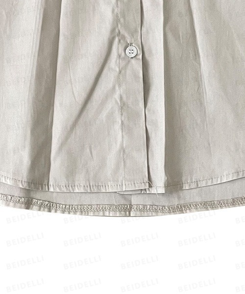 BEIDELLI（ベイデリー）の「[BELLIDE MADE] コットンスムージーセミクロップシャツ（シャツ/ブラウス・レディース・ピンク/グレー・FREE）」の19枚目の写真