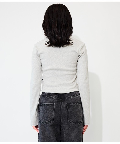ANLIBERTY ANAP(アンリバティアナップ)の「イヤード風デザインリブプルオーバー(Tシャツ/カットソー・レディース・グレー/ブラック/ホワイト・S/M)」の4枚目の写真