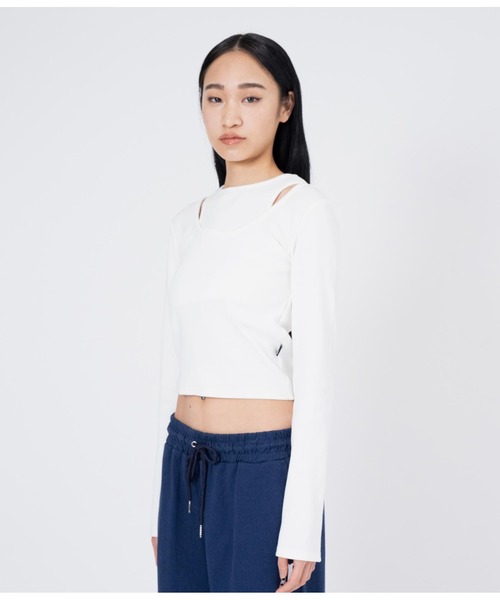 ANLIBERTY ANAP(アンリバティアナップ)の「イヤード風デザインリブプルオーバー(Tシャツ/カットソー・レディース・グレー/ブラック/ホワイト・S/M)」の20枚目の写真