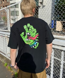 【ムラサキスポーツ別注】SANTACRUZ/サンタクルーズ バックプリント クルーネックTシャツ/スクリ―ミングハンド 半袖Tシャツ MEEK OG SLASHER HAND S/S TEE 502232402