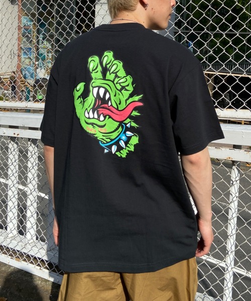 SANTA CRUZ(サンタクルーズ)の「【ムラサキスポーツ別注】SANTACRUZ/サンタクルーズ バックプリント クルーネックTシャツ/スクリ―ミングハンド 半袖Tシャツ MEEK OG SLASHER HAND S/S TEE 502232402(Tシャツ/カットソー・メンズ・ブラック/ホワイト/オレンジ・L/XL/M)」の7枚目の写真