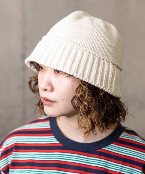 無（ム）の「BELL KNIT HAT【ベルニットハット】（ハット・レディース・ブラック/アイボリー・FREE）」の9枚目の写真