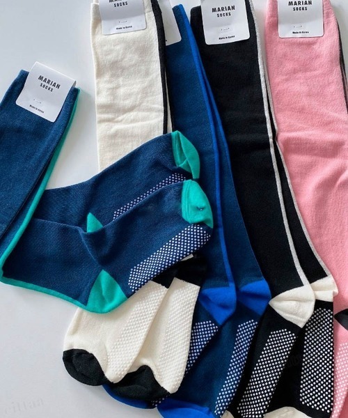 韓国ゴルフウエア バックラインハイソックス（ソックス/靴下