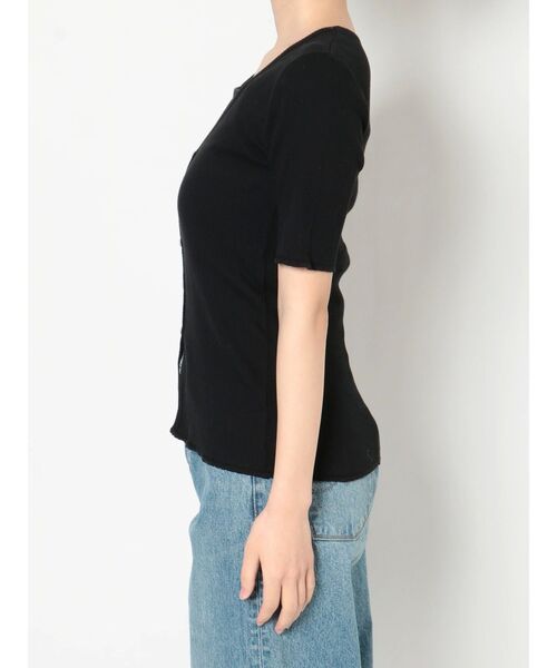 Ungrid（アングリッド）の「オーガニックコットンテレコハーフスリーブカーデ（カーディガン/ボレロ・レディース・ピンク/アイボリー/ブラック・FREE）」の14枚目の写真