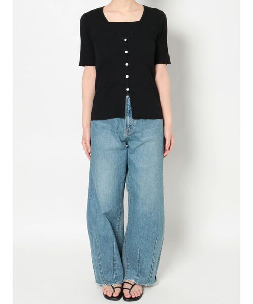 Ungrid（アングリッド）の「オーガニックコットンテレコハーフスリーブカーデ（カーディガン/ボレロ・レディース・ピンク/アイボリー/ブラック・FREE）」の19枚目の写真