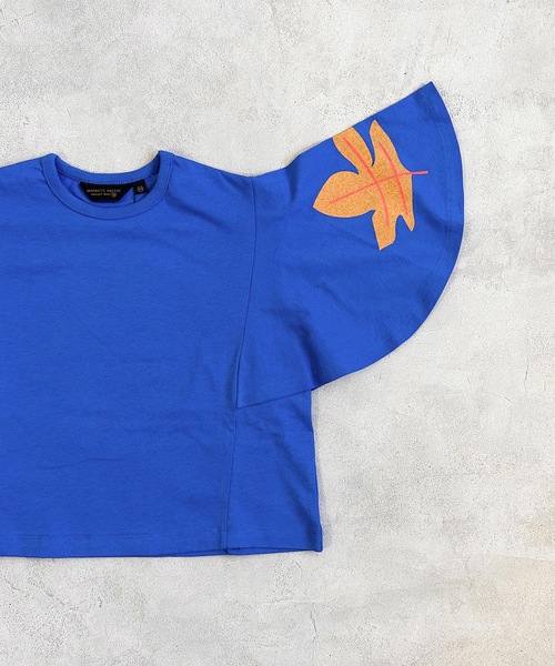 A BOND(アボンド)の「フレアスリーブカットソー(90~150cm)(Tシャツ/カットソー・キッズ・ピンク/ブラック/オフホワイト/ブルー・90/100/110/120/130/140/150)」の14枚目の写真