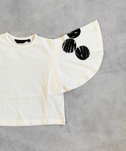 A BOND(アボンド)の「フレアスリーブカットソー(90~150cm)(Tシャツ/カットソー・キッズ・ピンク/ブラック/オフホワイト/ブルー・90/100/110/120/130/140/150)」の15枚目の写真