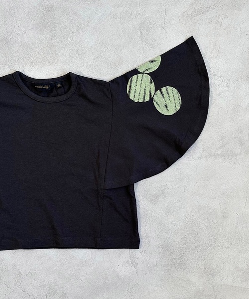 A BOND(アボンド)の「フレアスリーブカットソー(90~150cm)(Tシャツ/カットソー・キッズ・ピンク/ブラック/オフホワイト/ブルー・90/100/110/120/130/140/150)」の16枚目の写真