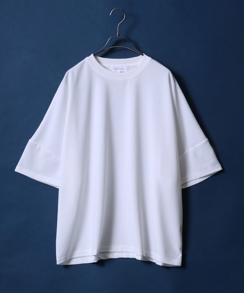 ANPAS(アンパス)の「Cool & Dry Amunzen Dolman Sleeve T-Shirt/接触冷感 吸水速乾 梨地 ドルマンスリーブ ビッグシルエット Tシャツ(Tシャツ/カットソー・メンズ・ブルー/グリーン/ホワイト/ブラック・LL/L/M)」の2枚目の写真