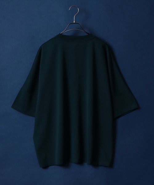 ANPAS(アンパス)の「Cool & Dry Amunzen Dolman Sleeve T-Shirt/接触冷感 吸水速乾 梨地 ドルマンスリーブ ビッグシルエット Tシャツ(Tシャツ/カットソー・メンズ・ブルー/グリーン/ホワイト/ブラック・LL/L/M)」の7枚目の写真