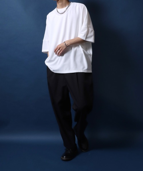 ANPAS(アンパス)の「Cool & Dry Amunzen Dolman Sleeve T-Shirt/接触冷感 吸水速乾 梨地 ドルマンスリーブ ビッグシルエット Tシャツ(Tシャツ/カットソー・メンズ・ブルー/グリーン/ホワイト/ブラック・LL/L/M)」の17枚目の写真