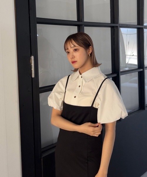 Amiur（エミレ）の「puff sleeve shirt blouse（シャツ/ブラウス・レディース・ホワイト/クリーム・FREE）」の9枚目の写真