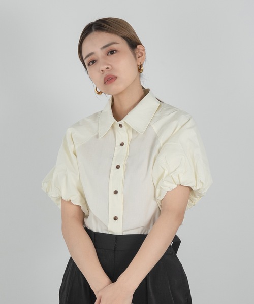 Amiur（エミレ）の「puff sleeve shirt blouse（シャツ/ブラウス・レディース・ホワイト/クリーム・FREE）」の17枚目の写真
