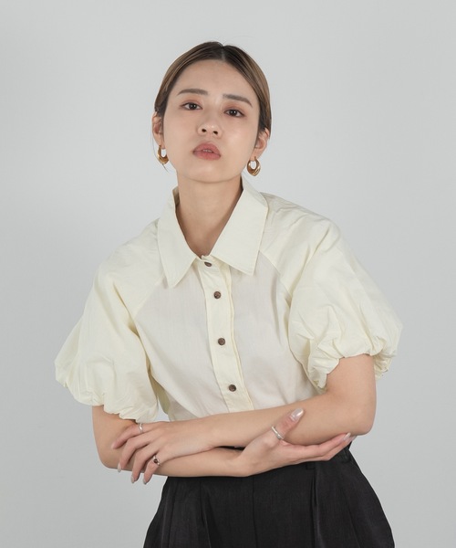 Amiur（エミレ）の「puff sleeve shirt blouse（シャツ/ブラウス・レディース・ホワイト/クリーム・FREE）」の16枚目の写真