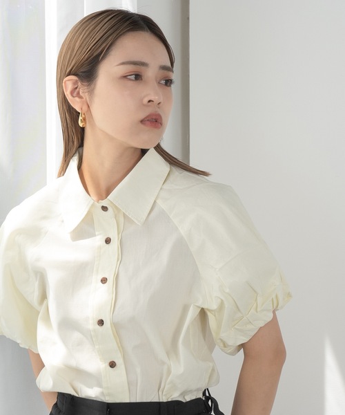 Amiur（エミレ）の「puff sleeve shirt blouse（シャツ/ブラウス・レディース・ホワイト/クリーム・FREE）」の18枚目の写真
