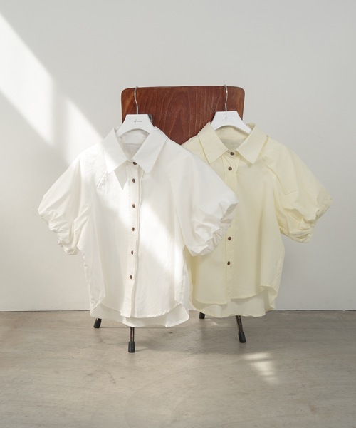 Amiur（エミレ）の「puff sleeve shirt blouse（シャツ/ブラウス・レディース・ホワイト/クリーム・FREE）」の20枚目の写真