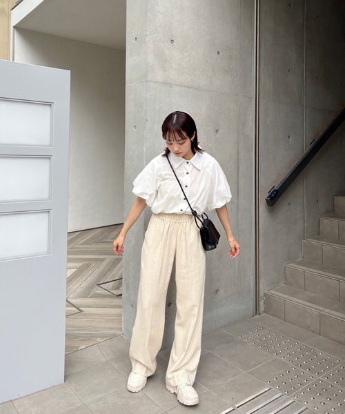 Amiur（エミレ）の「puff sleeve shirt blouse（シャツ/ブラウス・レディース・ホワイト/クリーム・FREE）」の21枚目の写真