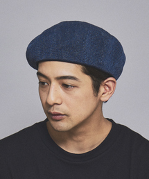 ダークブルー リネン ベレー帽　ハンチング Porter Classic - LINEN BERET (NAVY) - リネン ベレー帽