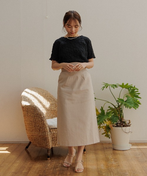 flower(フラワー)の「ハーフシャビーレーストップ2(Tシャツ/カットソー・レディース・アイボリー/ブラック・FREE)」の22枚目の写真