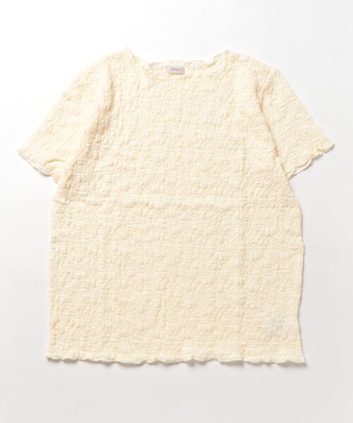 flower(フラワー)の「ハーフシャビーレーストップ2(Tシャツ/カットソー・レディース・アイボリー/ブラック・FREE)」の5枚目の写真