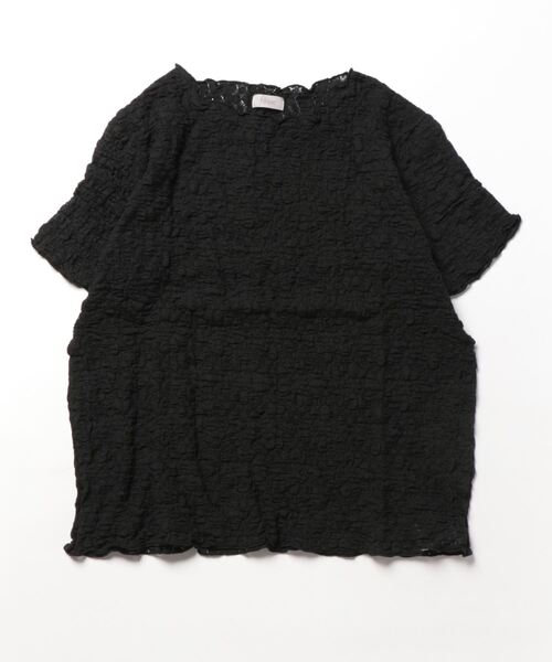 flower(フラワー)の「ハーフシャビーレーストップ2(Tシャツ/カットソー・レディース・アイボリー/ブラック・FREE)」の4枚目の写真