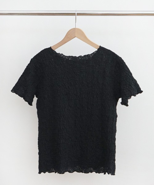 flower(フラワー)の「ハーフシャビーレーストップ2(Tシャツ/カットソー・レディース・アイボリー/ブラック・FREE)」の11枚目の写真