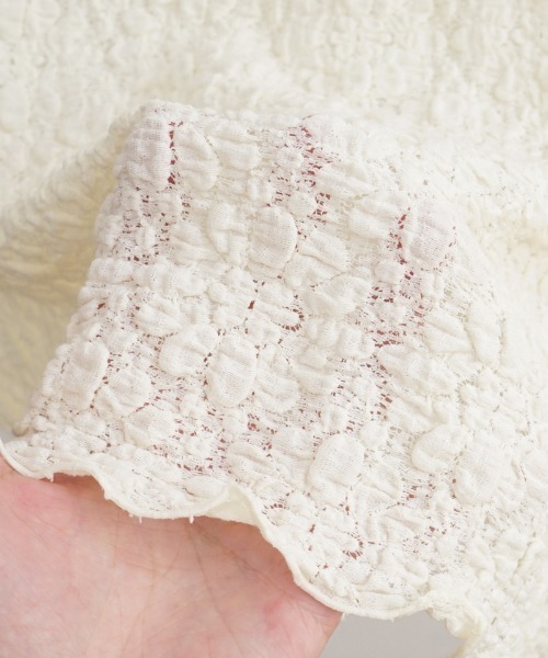 flower(フラワー)の「ハーフシャビーレーストップ2(Tシャツ/カットソー・レディース・アイボリー/ブラック・FREE)」の9枚目の写真