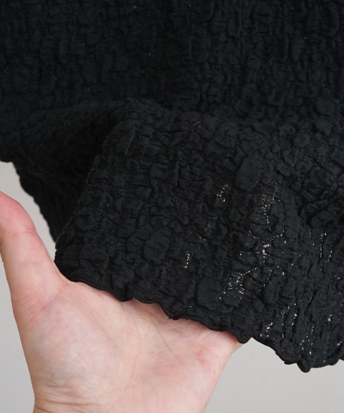 flower(フラワー)の「ハーフシャビーレーストップ2(Tシャツ/カットソー・レディース・アイボリー/ブラック・FREE)」の7枚目の写真