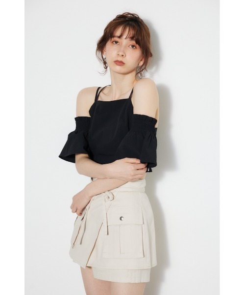 rienda（リエンダ）の「クロップドビスチェトップス 夏服（T