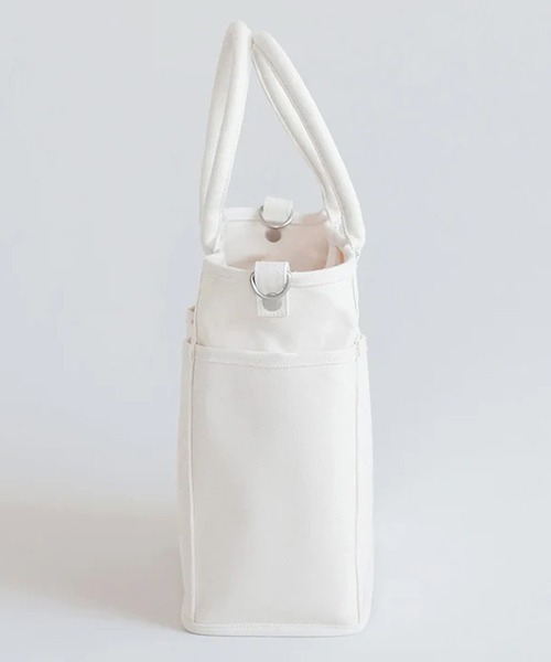 VegieBAG（ベジバッグ）の「VegieBAG ベジバッグ 2WAY キャンバストートバッグ SQUARE（トートバッグ・メンズ・ブラック/キナリ・FREE）」の4枚目の写真