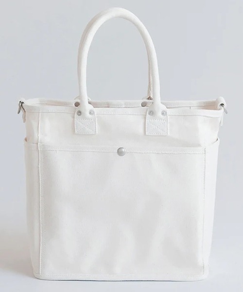VegieBAG（ベジバッグ）の「VegieBAG ベジバッグ 2WAY キャンバストートバッグ SQUARE（トートバッグ・メンズ・ブラック/キナリ・FREE）」の6枚目の写真
