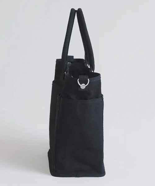 VegieBAG（ベジバッグ）の「VegieBAG ベジバッグ 2WAY キャンバストートバッグ SQUARE（トートバッグ・メンズ・ブラック/キナリ・FREE）」の9枚目の写真