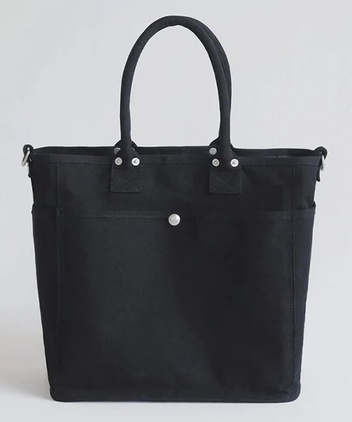 VegieBAG（ベジバッグ）の「VegieBAG ベジバッグ 2WAY キャンバストートバッグ SQUARE（トートバッグ・メンズ・ブラック/キナリ・FREE）」の7枚目の写真