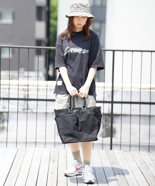 VegieBAG（ベジバッグ）の「VegieBAG ベジバッグ 2WAY キャンバストートバッグ SQUARE（トートバッグ・メンズ・ブラック/キナリ・FREE）」の12枚目の写真