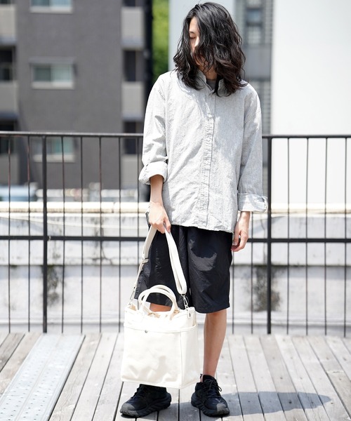 VegieBAG（ベジバッグ）の「VegieBAG ベジバッグ 2WAY キャンバストートバッグ SQUARE（トートバッグ・メンズ・ブラック/キナリ・FREE）」の19枚目の写真