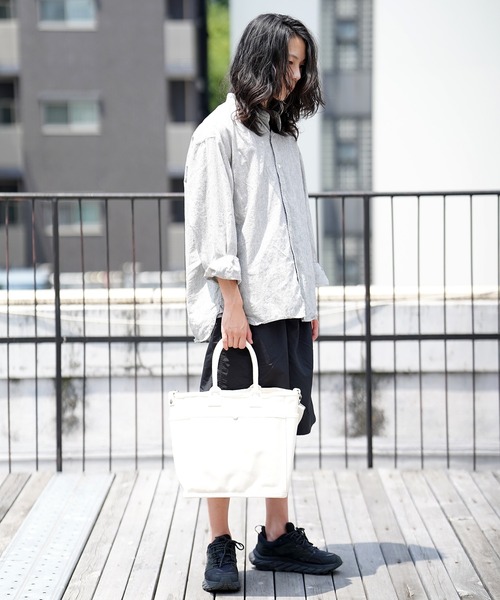 VegieBAG（ベジバッグ）の「VegieBAG ベジバッグ 2WAY キャンバストートバッグ SQUARE（トートバッグ・メンズ・ブラック/キナリ・FREE）」の20枚目の写真