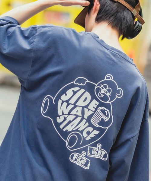SIDEWAY STANCE(サイドウェイスタンス)の「【SIDEWAY STANCE】オリジナル グラフィック プリント ピグメント加工 半袖Tシャツ(Tシャツ/カットソー・メンズ・ホワイト系その他/ホワイト/オレンジ/ブラック系その他/ネイビー/ブラック/カーキ/ミント/ピンク/ブラック系その他2/ブルー/ホワイト系その他2・LARGE/X-LARGE/MEDIUM)」の9枚目の写真