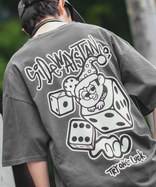 SIDEWAY STANCE(サイドウェイスタンス)の「【SIDEWAY STANCE】オリジナル グラフィック プリント ピグメント加工 半袖Tシャツ(Tシャツ/カットソー・メンズ・ホワイト系その他/ホワイト/オレンジ/ブラック系その他/ネイビー/ブラック/カーキ/ミント/ピンク/ブラック系その他2/ブルー/ホワイト系その他2・LARGE/X-LARGE/MEDIUM)」の7枚目の写真