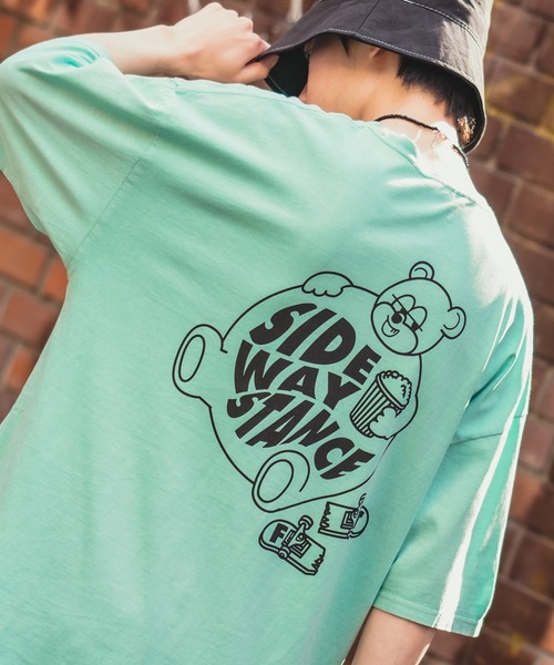 SIDEWAY STANCE(サイドウェイスタンス)の「【SIDEWAY STANCE】オリジナル グラフィック プリント ピグメント加工 半袖Tシャツ(Tシャツ/カットソー・メンズ・ホワイト系その他/ホワイト/オレンジ/ブラック系その他/ネイビー/ブラック/カーキ/ミント/ピンク/ブラック系その他2/ブルー/ホワイト系その他2・LARGE/X-LARGE/MEDIUM)」の8枚目の写真