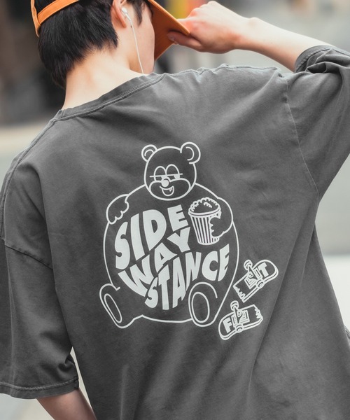 SIDEWAY STANCE(サイドウェイスタンス)の「【SIDEWAY STANCE】オリジナル グラフィック プリント ピグメント加工 半袖Tシャツ(Tシャツ/カットソー・メンズ・ホワイト系その他/ホワイト/オレンジ/ブラック系その他/ネイビー/ブラック/カーキ/ミント/ピンク/ブラック系その他2/ブルー/ホワイト系その他2・LARGE/X-LARGE/MEDIUM)」の5枚目の写真