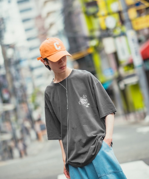 SIDEWAY STANCE(サイドウェイスタンス)の「【SIDEWAY STANCE】オリジナル グラフィック プリント ピグメント加工 半袖Tシャツ(Tシャツ/カットソー・メンズ・ホワイト系その他/ホワイト/オレンジ/ブラック系その他/ネイビー/ブラック/カーキ/ミント/ピンク/ブラック系その他2/ブルー/ホワイト系その他2・LARGE/X-LARGE/MEDIUM)」の18枚目の写真