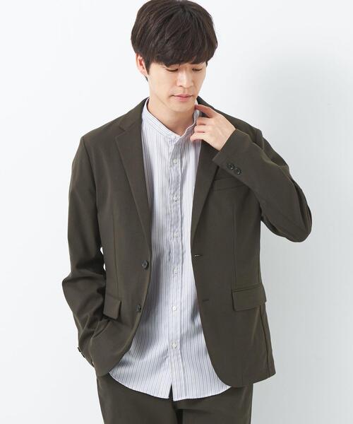 green label relaxing（グリーンレーベルリラクシング）の「フルフラン ナロー ジャケット -ウォッシャブル・ストレッチ・防シワ-（テーラードジャケット・メンズ・ネイビー/オリーブ/ブラック/ダークグレー・XS/S/M/L/XL）」の4枚目の写真