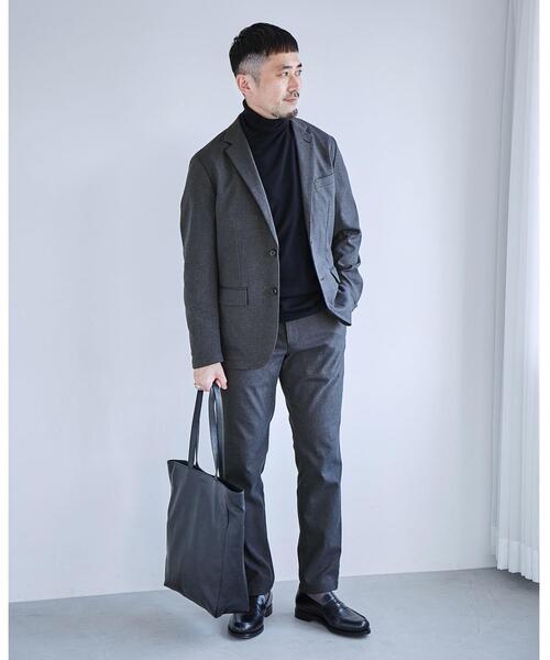 green label relaxing（グリーンレーベルリラクシング）の「フルフラン ナロー ジャケット -ウォッシャブル・ストレッチ・防シワ-（テーラードジャケット・メンズ・ネイビー/オリーブ/ブラック/ダークグレー・XS/S/M/L/XL）」の5枚目の写真