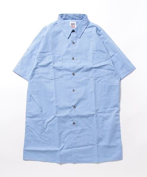 BIG BILL(ビッグビル)の「【BIG BILL】(UN)POPLIN S/S INDUSTRIAL WORK SHIRT(シャツ/ブラウス・メンズ・ミント/サックスブルー/グレー/ネイビー/タン/レッド・MEDIUM/LARGE)」の5枚目の写真
