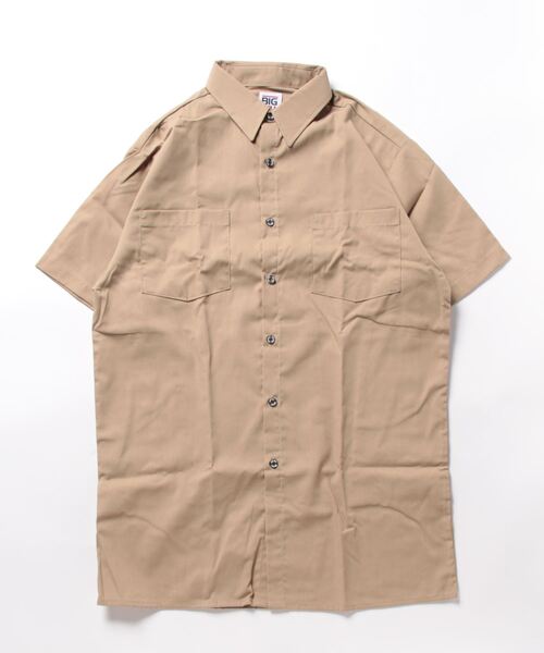 BIG BILL(ビッグビル)の「【BIG BILL】(UN)POPLIN S/S INDUSTRIAL WORK SHIRT(シャツ/ブラウス・メンズ・ミント/サックスブルー/グレー/ネイビー/タン/レッド・MEDIUM/LARGE)」の2枚目の写真