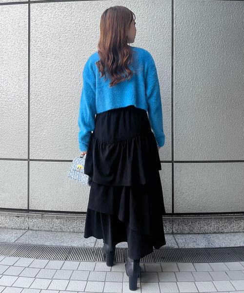 FREE'S MART(フリーズマート)の「【低身長サイズ/Sシリーズ】◇ランダムティアードスカート(スカート・レディース・ブラック/グリーン/ホワイト・X-SMALL/SMALL/MEDIUM)」の7枚目の写真