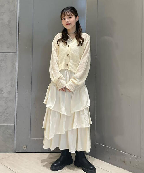 FREE'S MART(フリーズマート)の「【低身長サイズ/Sシリーズ】◇ランダムティアードスカート(スカート・レディース・ブラック/グリーン/ホワイト・X-SMALL/SMALL/MEDIUM)」の19枚目の写真