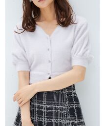 MERCURYDUO | 2WAYキーネックミニシャギーコンパクトカーディガン(カーディガン/ボレロ)