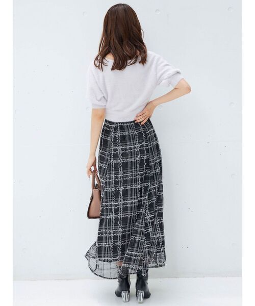 MERCURYDUO（マーキュリーデュオ）の「2WAYキーネックミニシャギーコンパクトカーディガン（カーディガン/ボレロ・レディース・アイボリー/ラベンダー/ライトグレー/ブラウン/ピンク/オレンジ・FREE）」の8枚目の写真